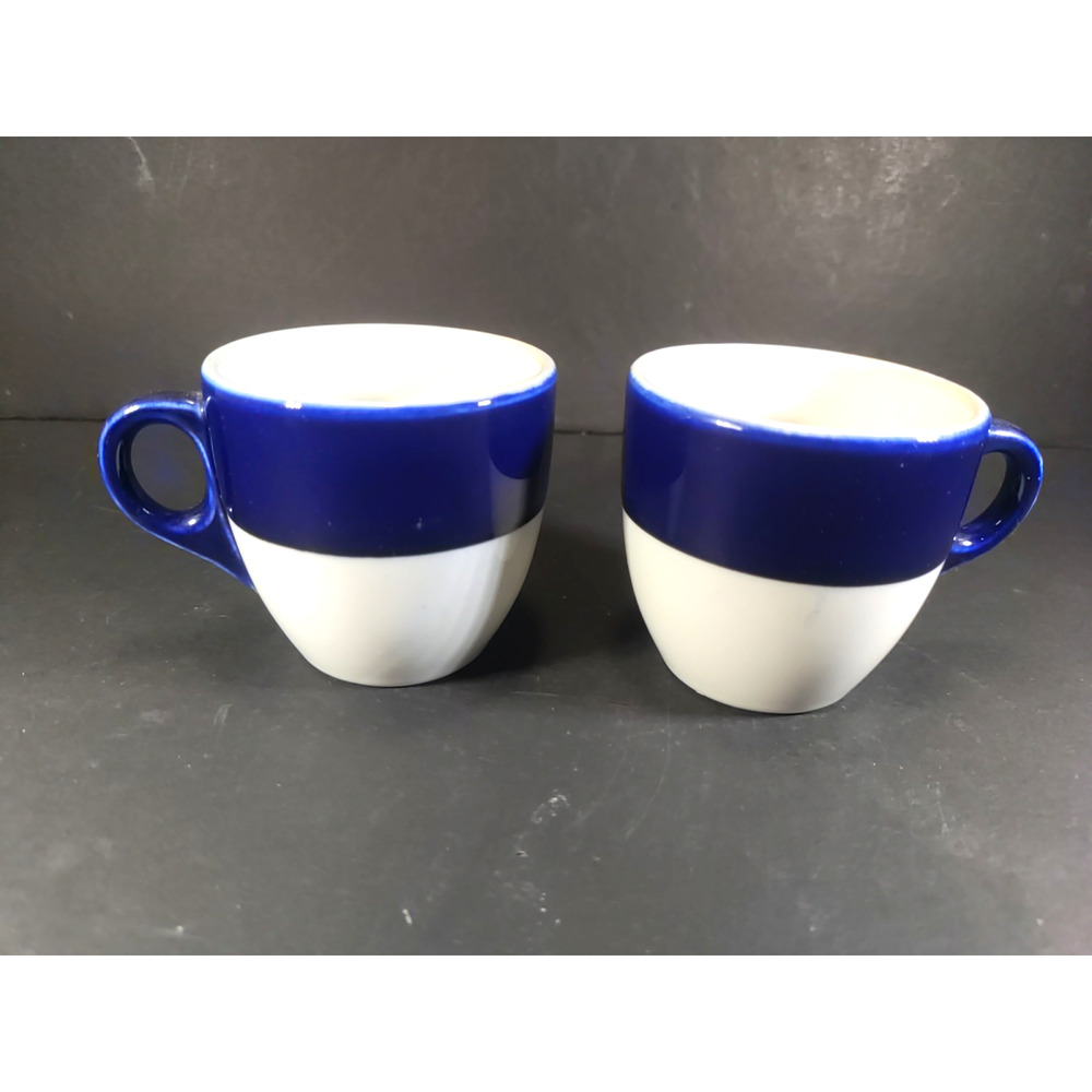 Meyer China Beaver Falls USA Expesso Cups #358 Blue White